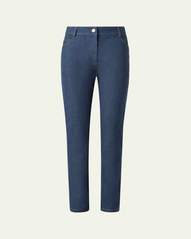 Crop Denim Skinny Leg Pants